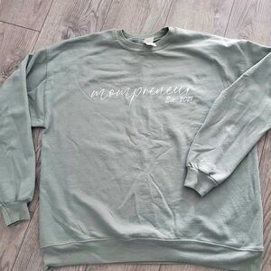 Olive Green Mompreneur Woman’s Sweater